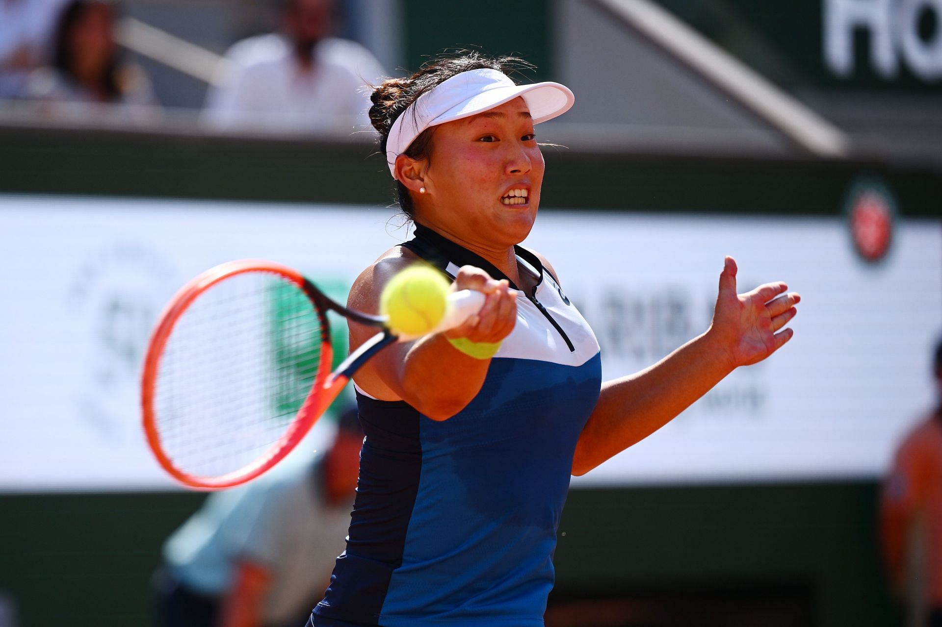 Claire Liu at the 2023 French Open.