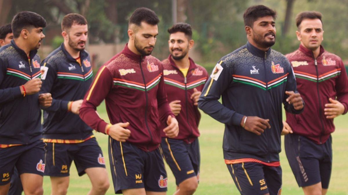 Telugu Titans preparing for their next match (Image Courtesy: Twitter/Telugu Titans)