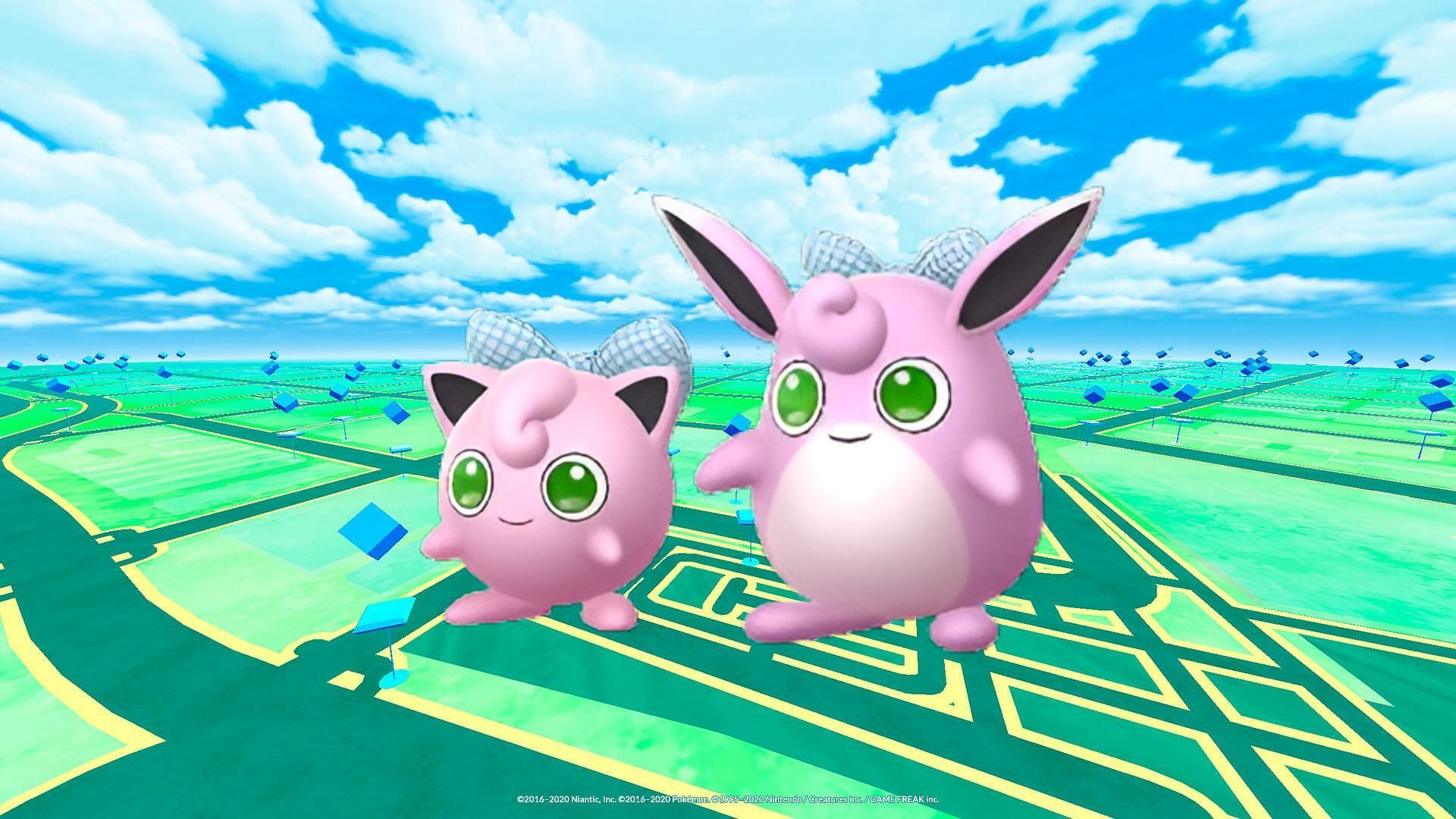 Shiny Ribbon Jigglypuff and Wigglytuff will also be available during Pokemon GO&#039;s New Year&#039;s event (Image via Niantic)