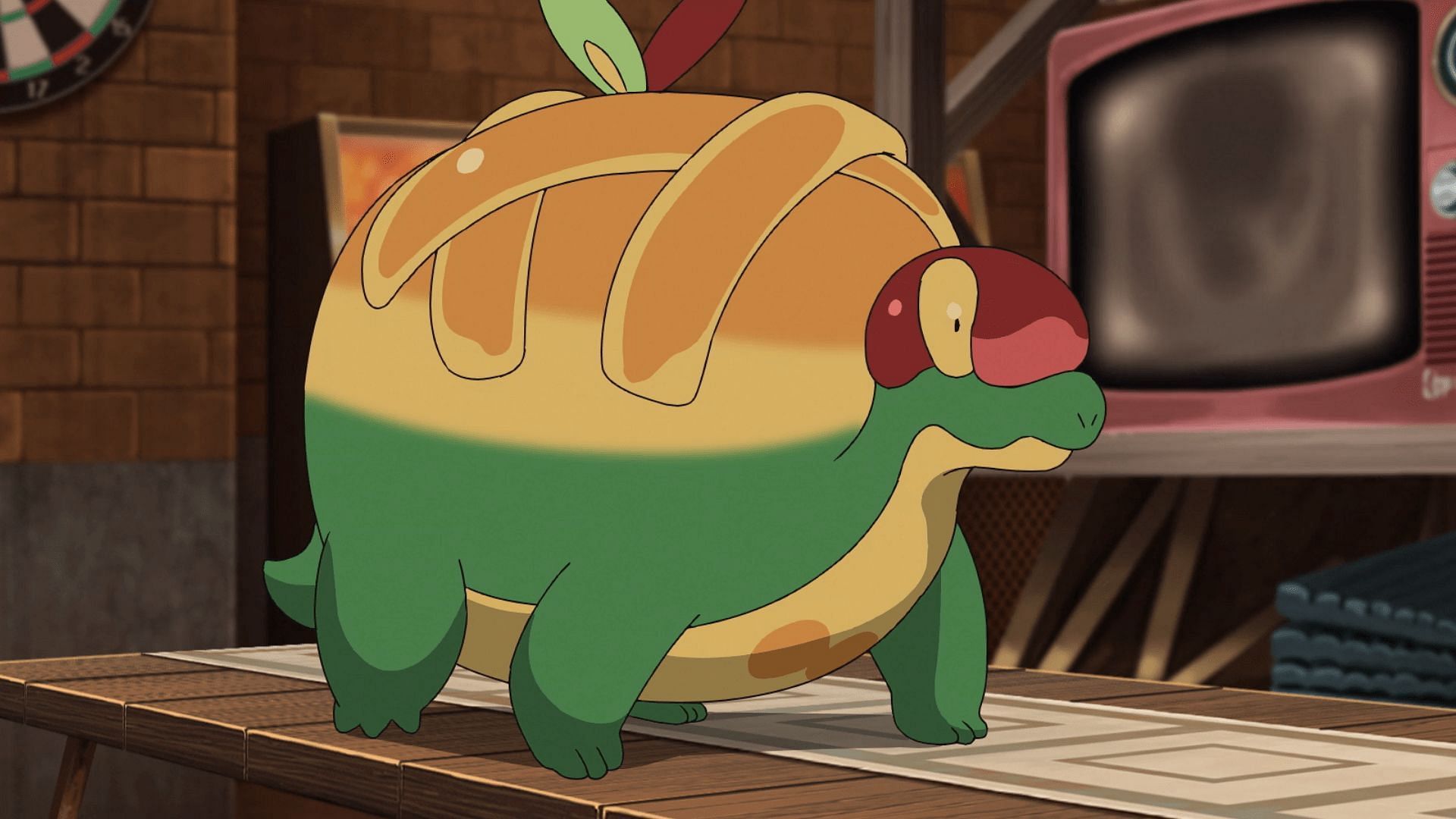 Team Rocket&#039;s prized Appletun in the anime (Image via The Pokemon Company)