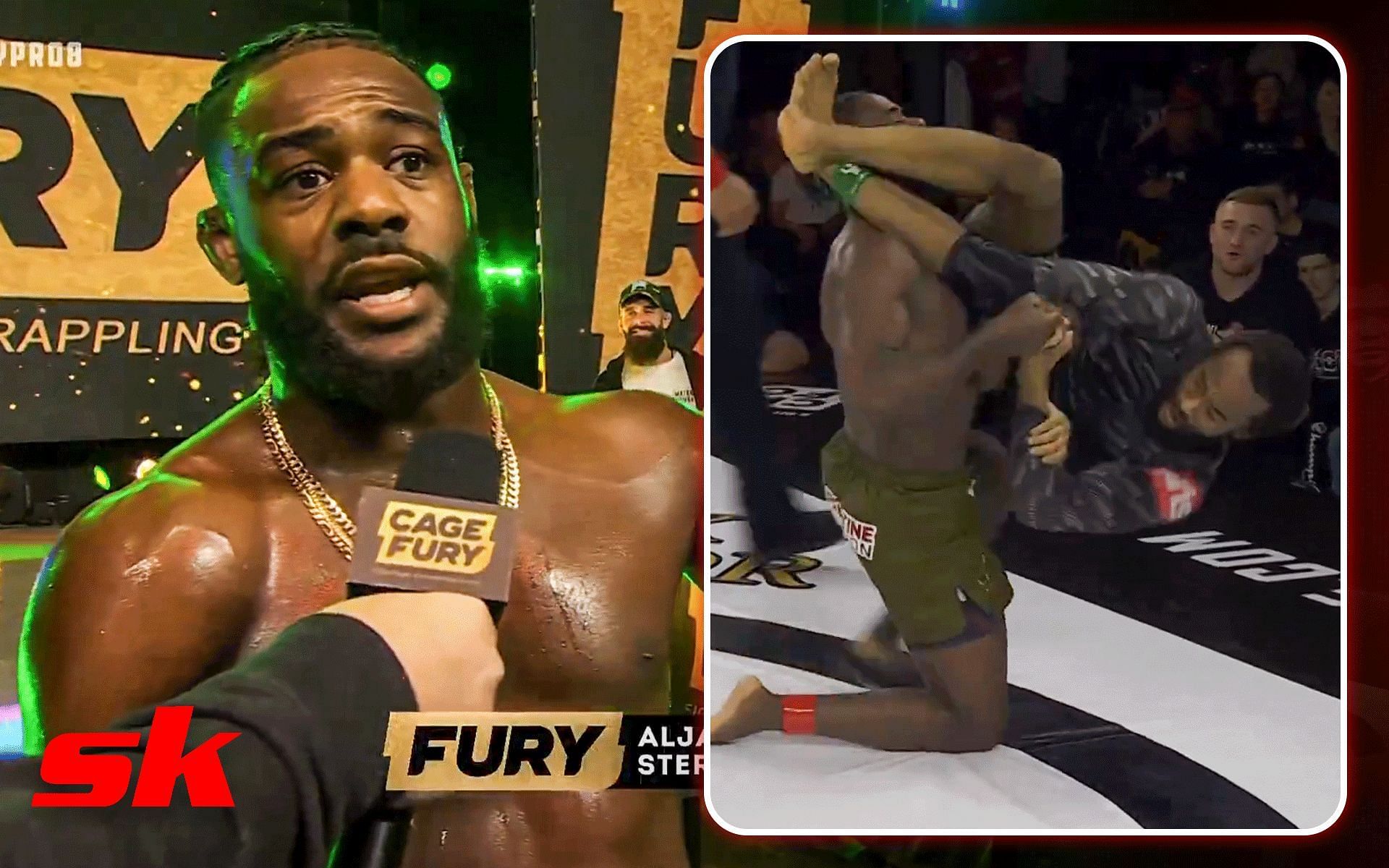 Aljamain Sterling is disappointed with the scoring criteria in grappling matches (Images Courtesy: @CSTodayNews and @UFCFightPass X)
