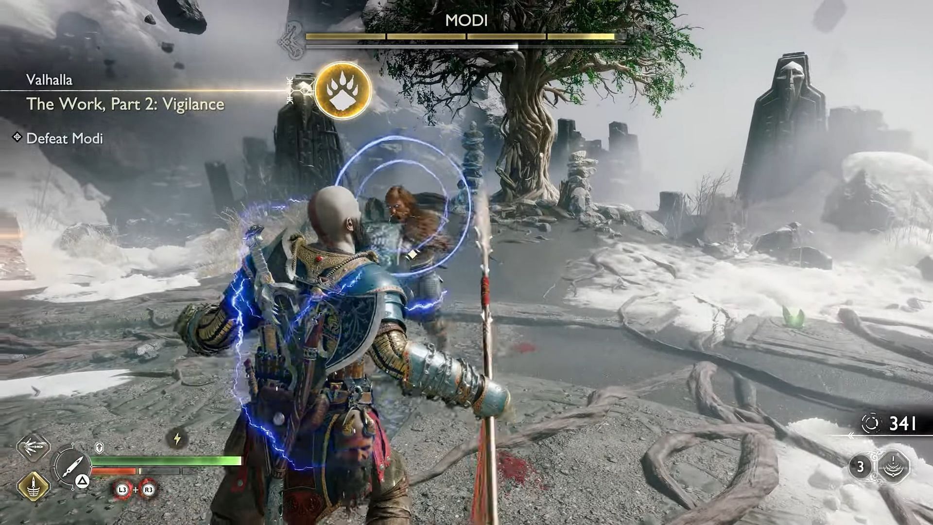 Modi can stun Kratos (Image via YouTube/VGS || Sony Interactive Entertainment)