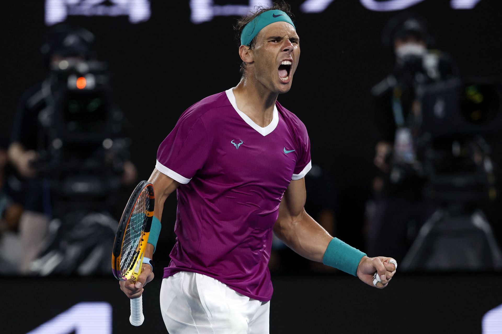 Rafael Nadal during the 2022 Australian Open