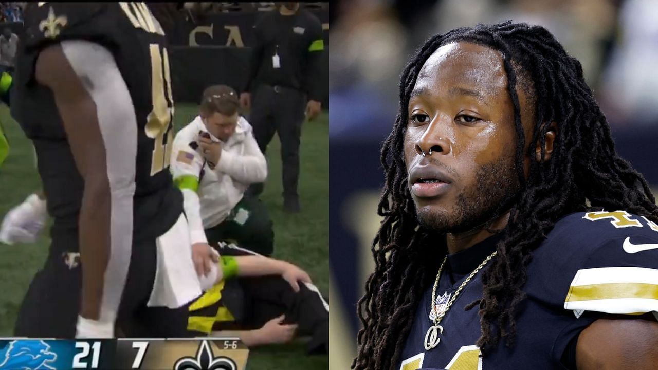 Kamara collided with a chain gang member on the sidelines.