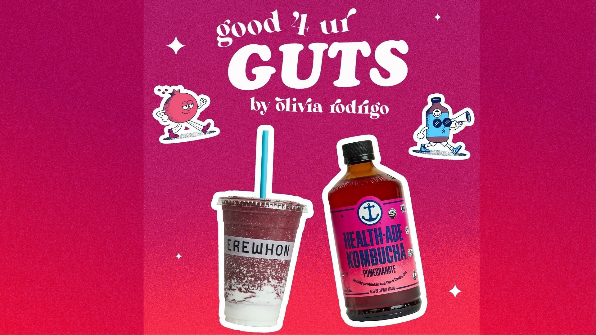 Olivia Rodrigo&#039;s new good 4 ur Guts Smoothie is available in stores starting December 15 (Image via Erewhon Markets)