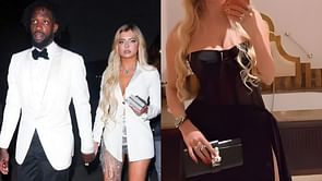 Patrick Beverley’s girlfriend Mandana Bolourchi stuns in matching dress and $3,580 Hermes clutch bag