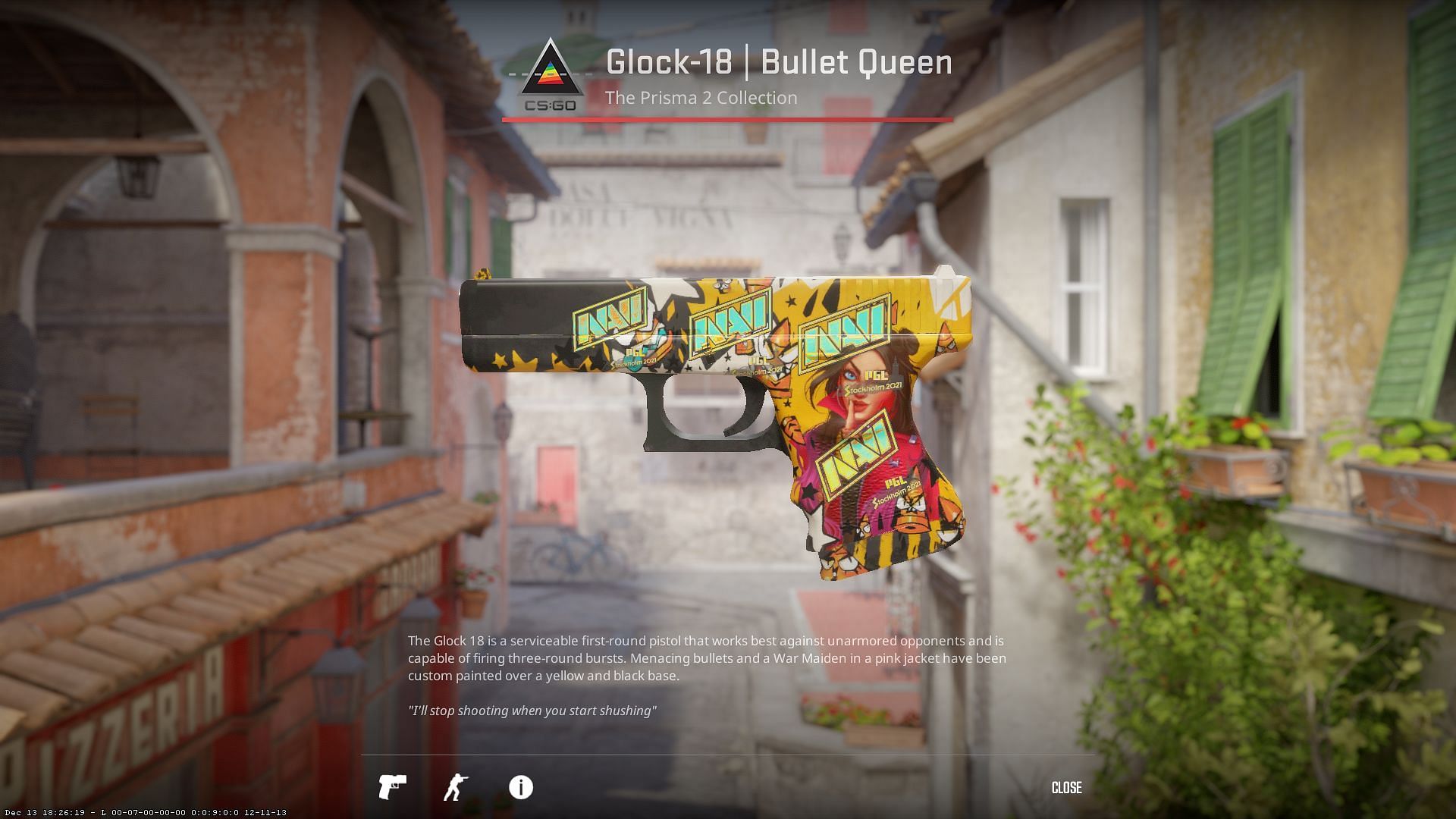 Glock-18 Bullet Queen (Image via Valve)