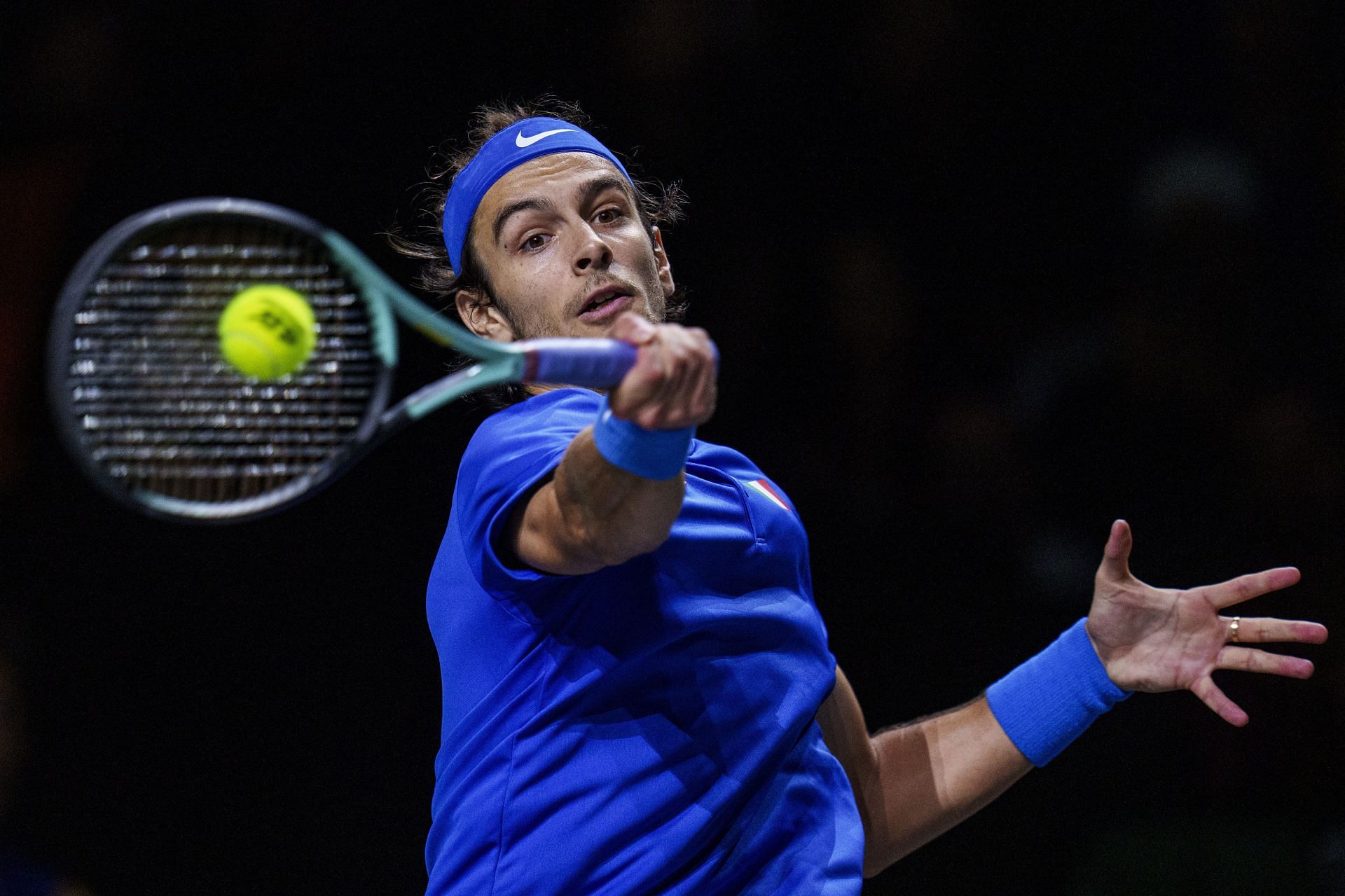 Lorenzo Musetti at the 2023 Davis Cup Finals