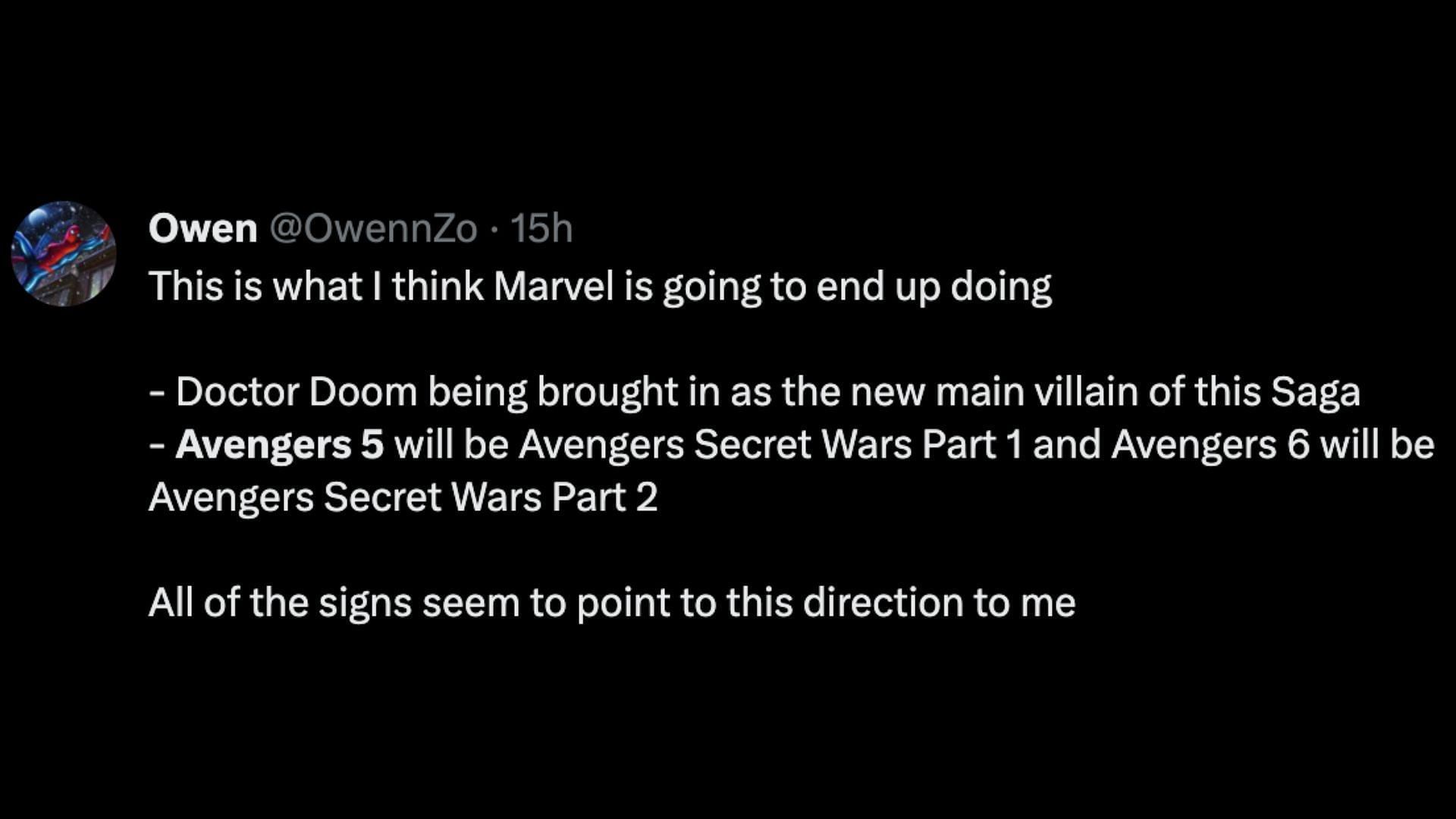 Fans discuss the title for Avengers 5 and possible plots (Image via Twitter)