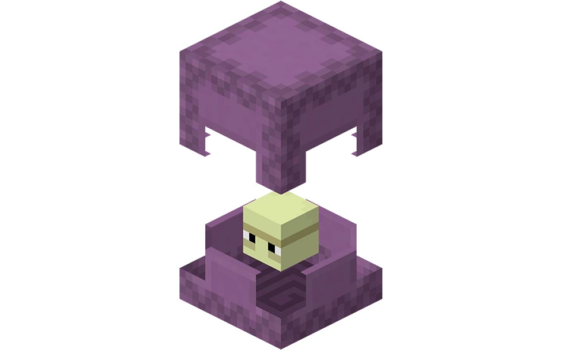 For the savvy player on the go, the Shulker can make shulker boxes to make inventory management a breeze (Image via Mojang)