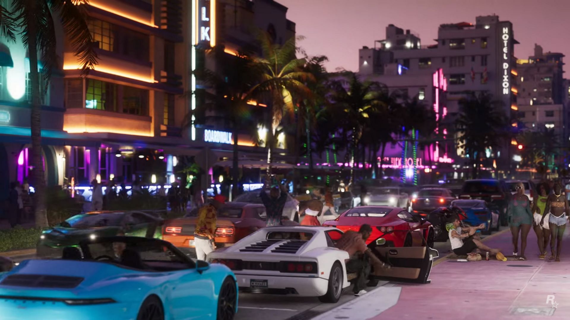 The place looks similar to Ocean Drive from the original Vice City, which had clubs (Image via Rockstar Games)