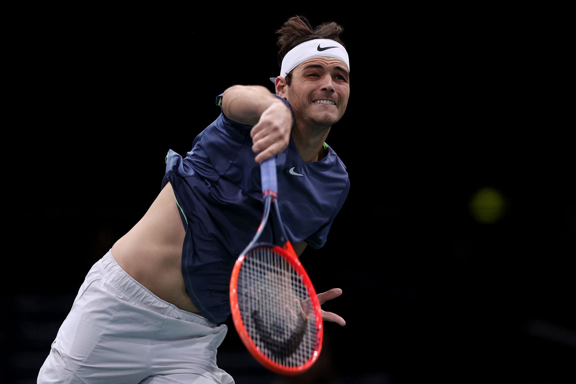 Taylor Fritz at the 2023 Rolex Paris Masters.