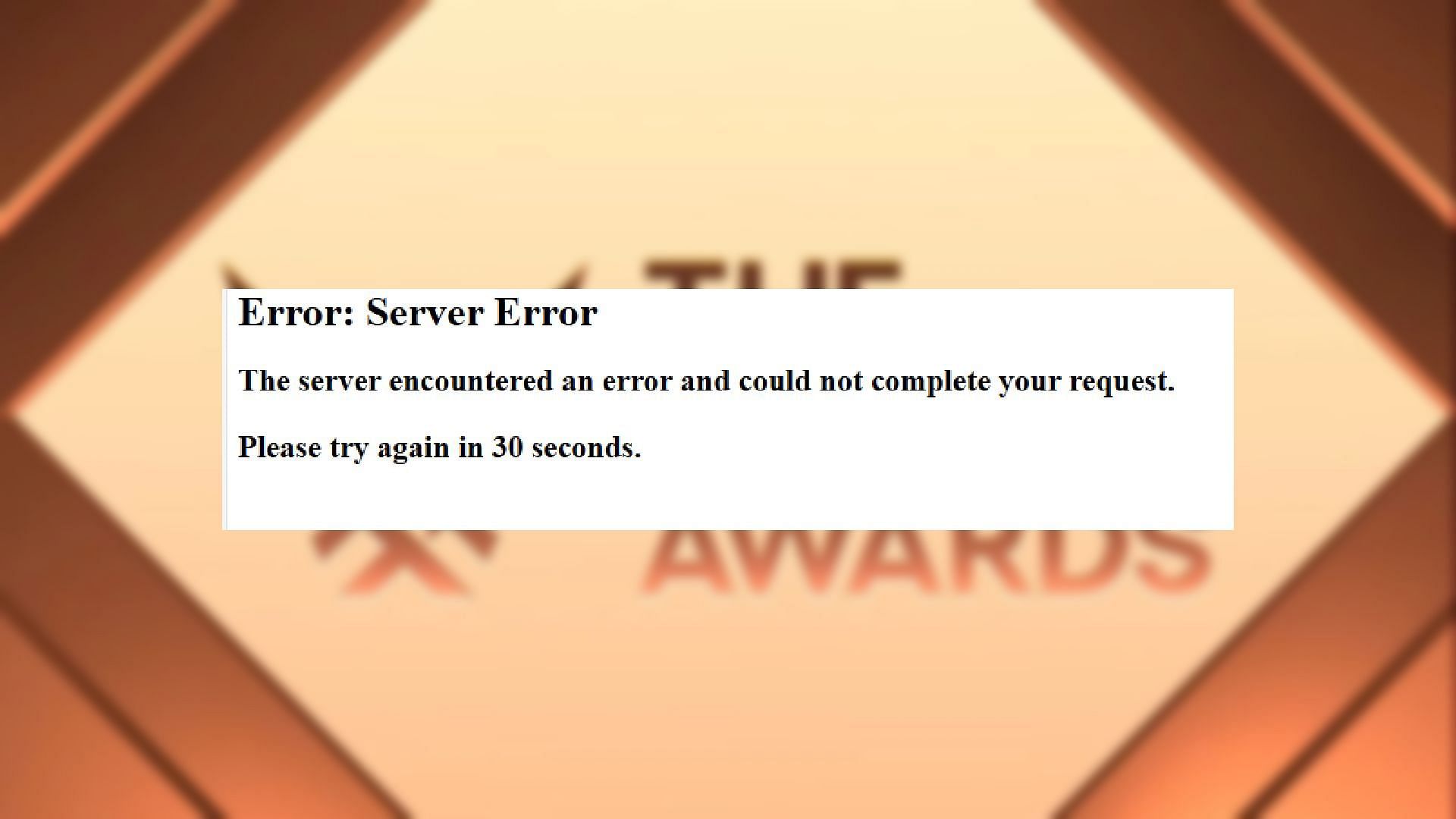 The Game Awards 2023 website down (Image via The Game Awards)