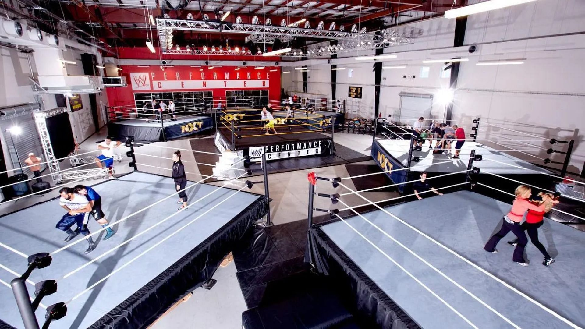 Talents train at the WWE Performance Center