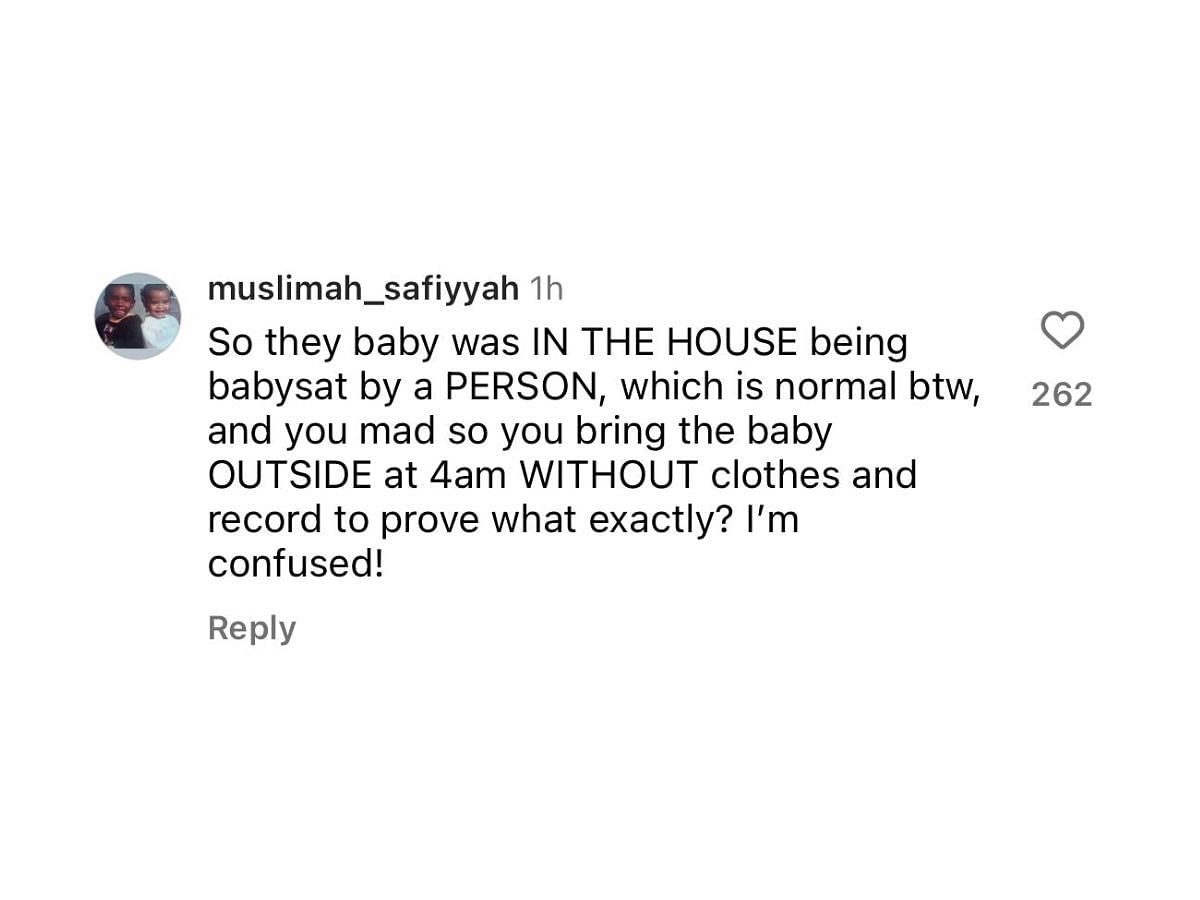 Another user is confused with the rapper&#039;s actions (image via @muslimah_safiyyah on Instagram)