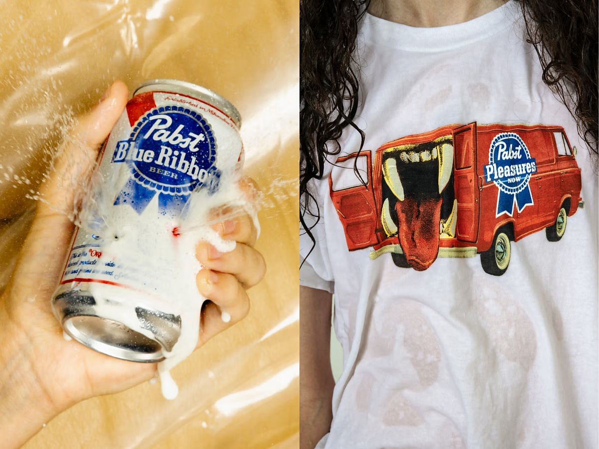 PLEASURES: Pabst Blue Ribbon collab capsule (Image via Nikki Nixon)