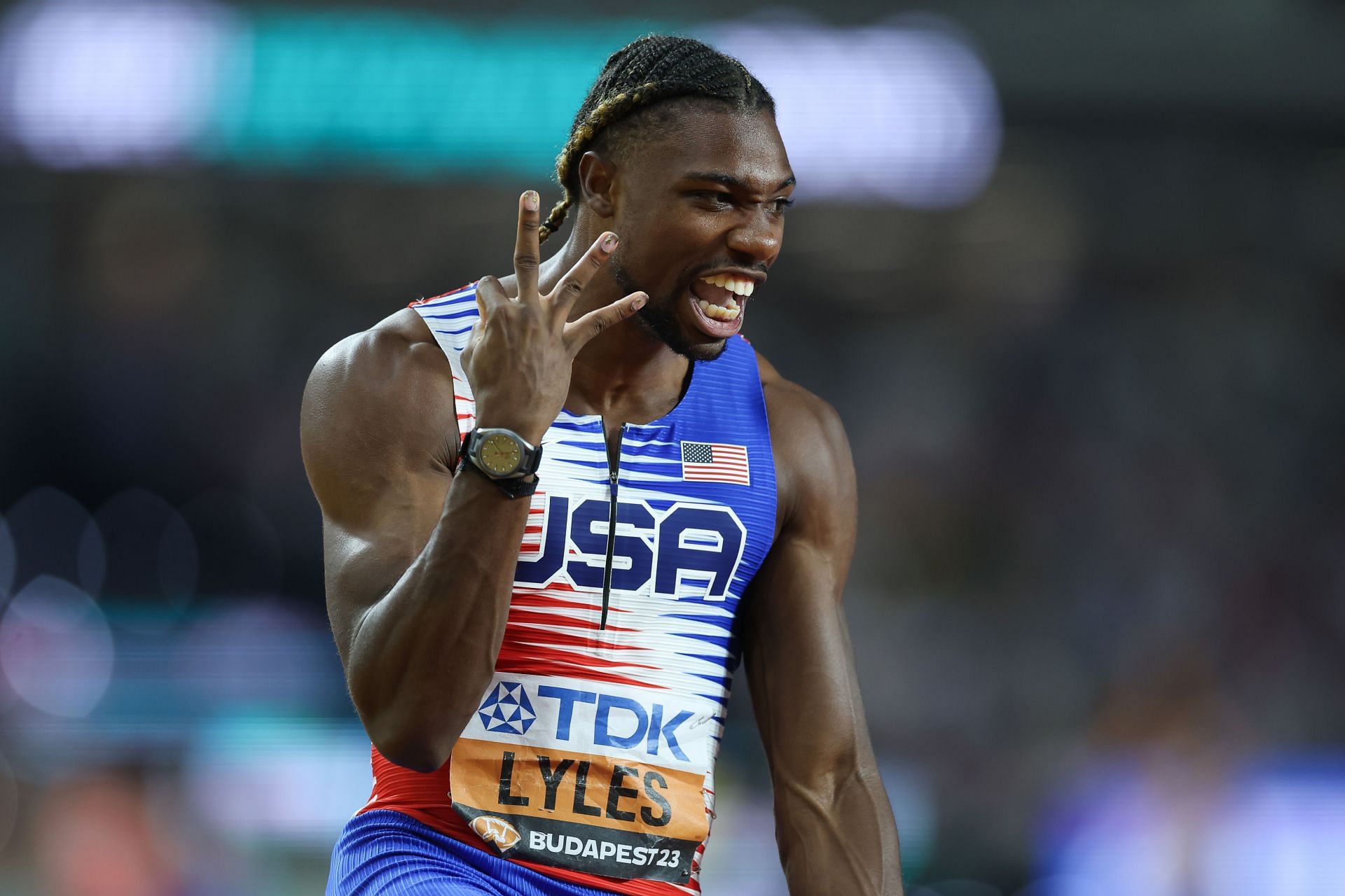 Lyles at Day 8 - World Athletics Championships Budapest 2023