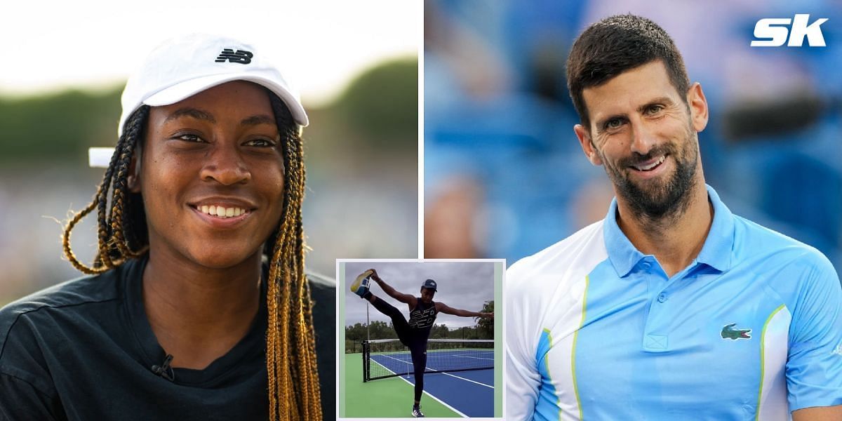 Coco Gauff attempts Novak Djokovic&rsquo;s viral flexibility challenge