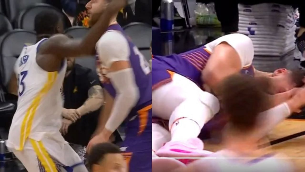 Draymond Green was tossed out of the game between the Golden State Warriors and Phoenix Suns for hitting Jusuf Nurkic.