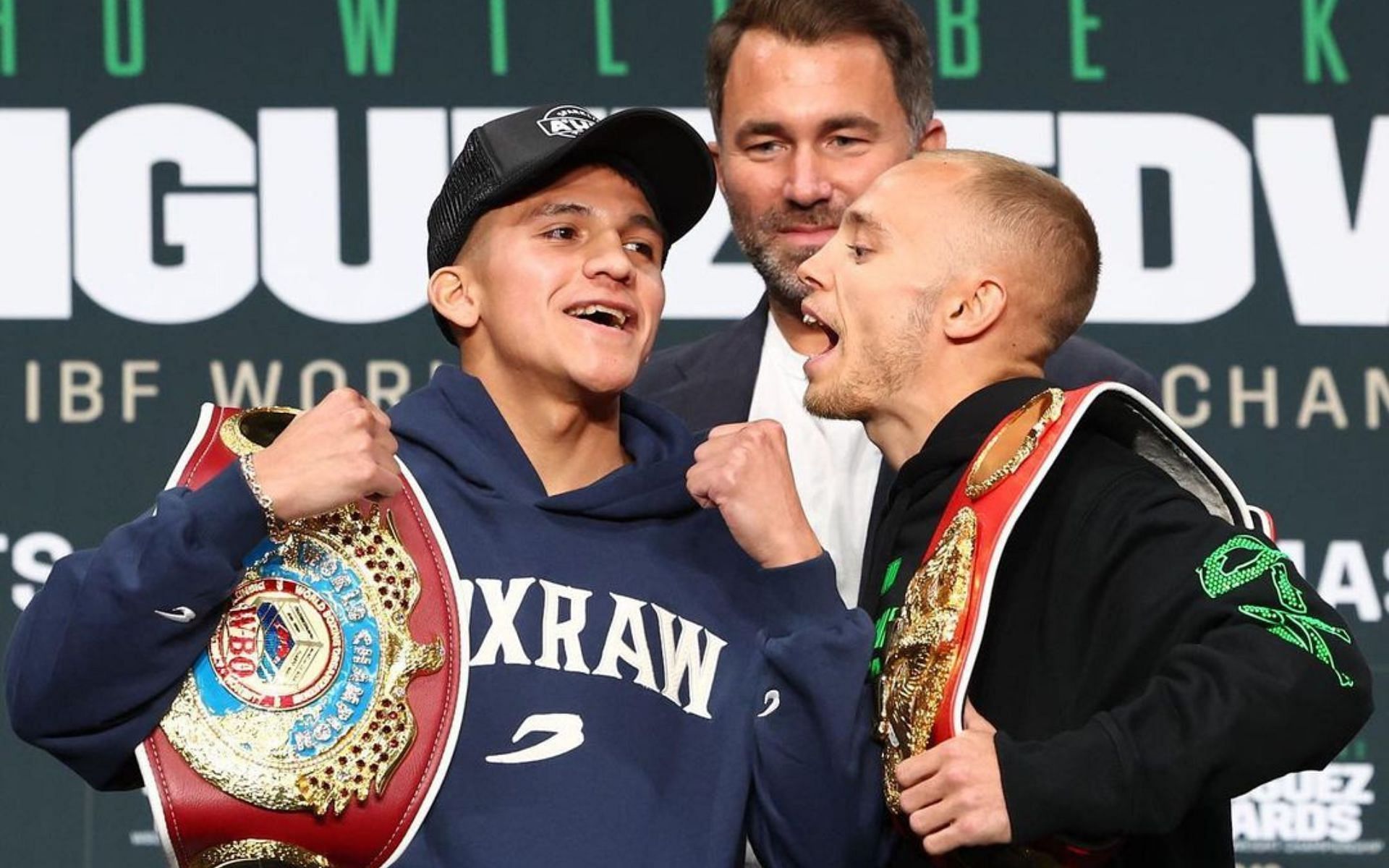 Jesse Rodriguez (left) is set to face Sunny Edwards (right) this weekend [Image courtesy @matchroomboxing on Instagram]