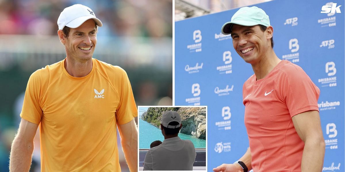 Andy Murray and Rafael Nadal take part in joint practice session at Brisbane International