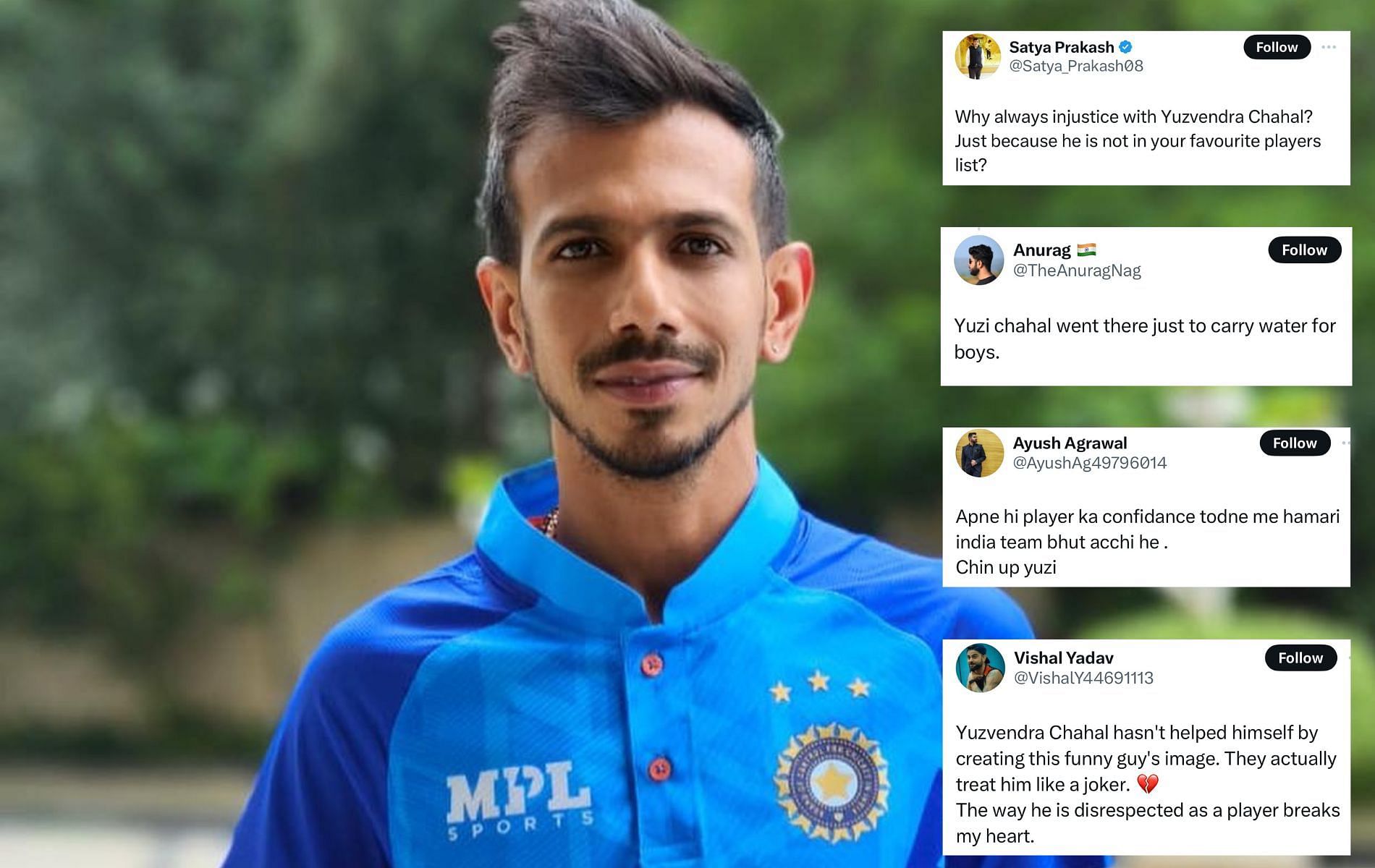 Yuzvendra Chahal did not get a single game in South Africa ODI series. (Pics:X)