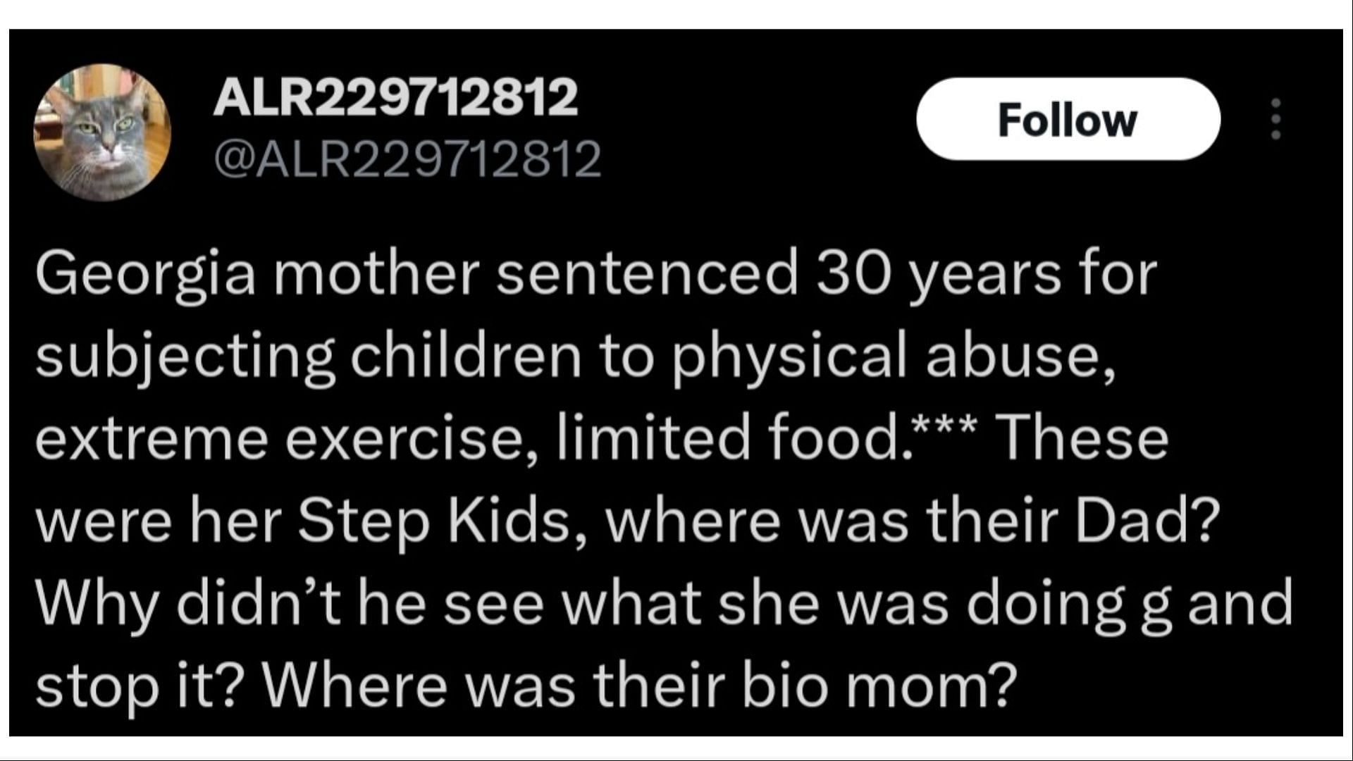 Rodgers did not treat her biological kids, the way she treated the stepchildren, (Image via ALR229712812/X)