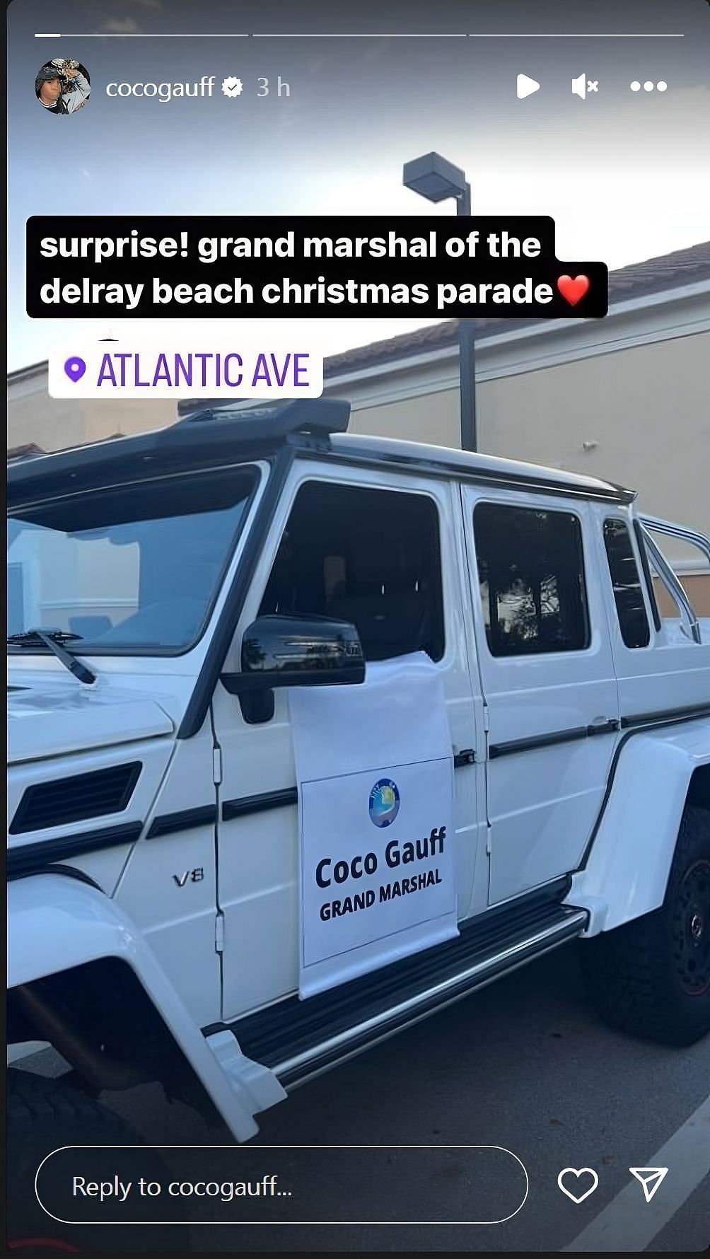 Coco Gauff leads Delray Beach Christmas parade as Grand Marshal