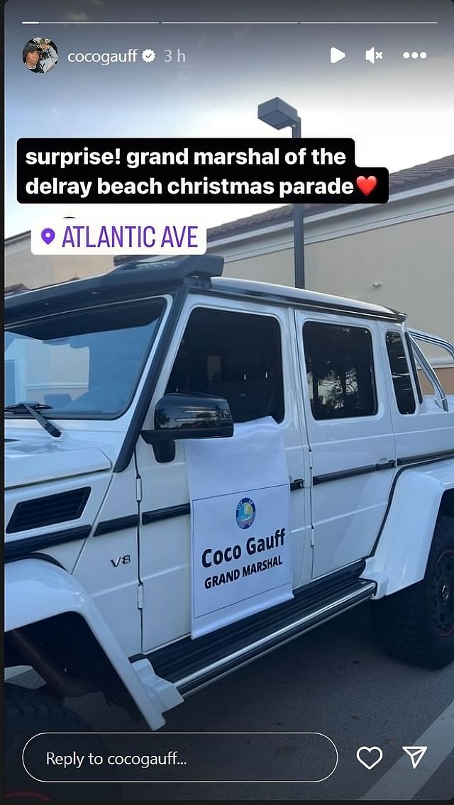 Coco Gauff leads Delray Beach Christmas parade as Grand Marshal