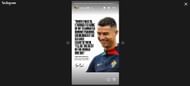 Screenshot of Ronaldo's Instagram story