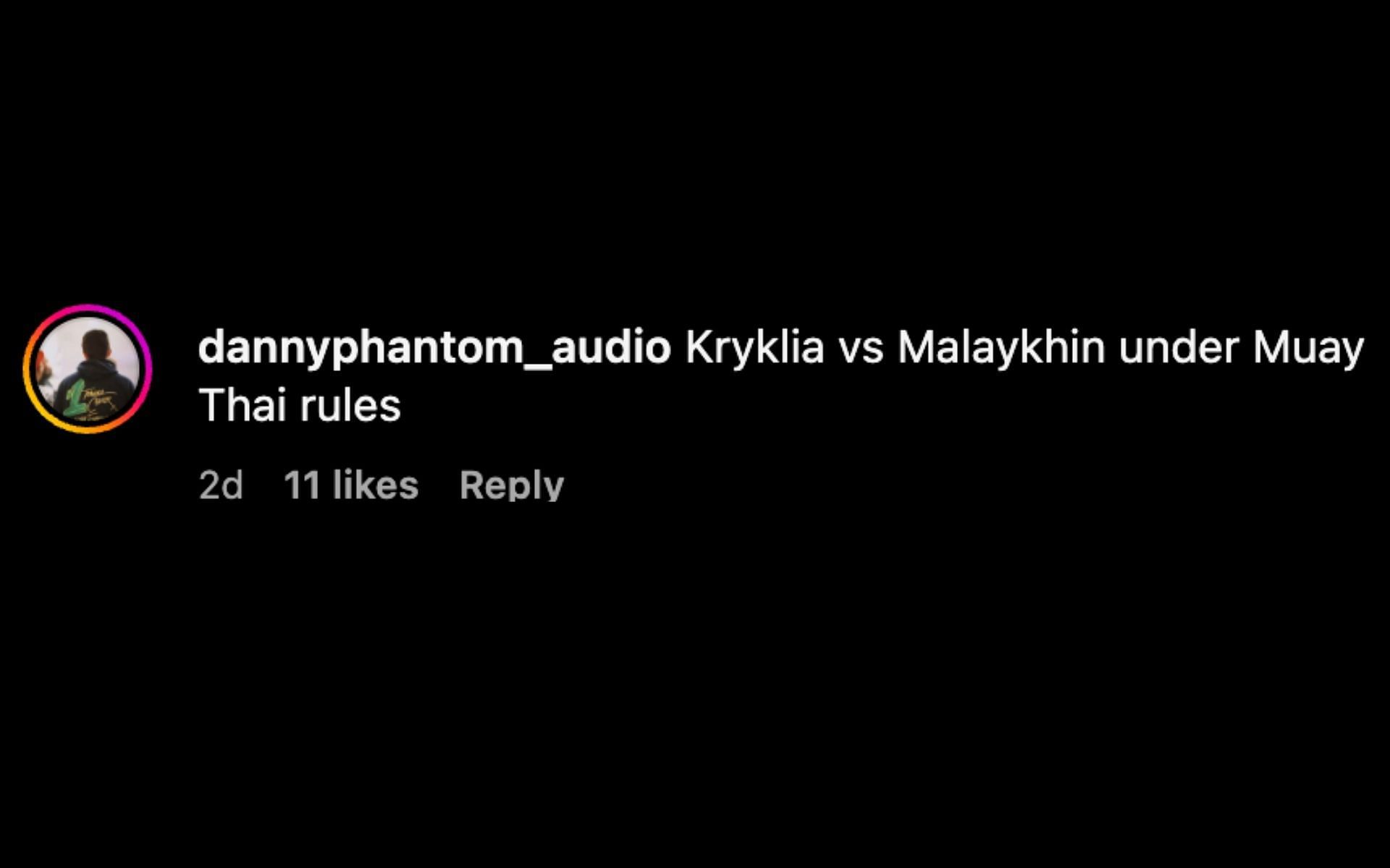 Comment on who Kryklia should fight next
