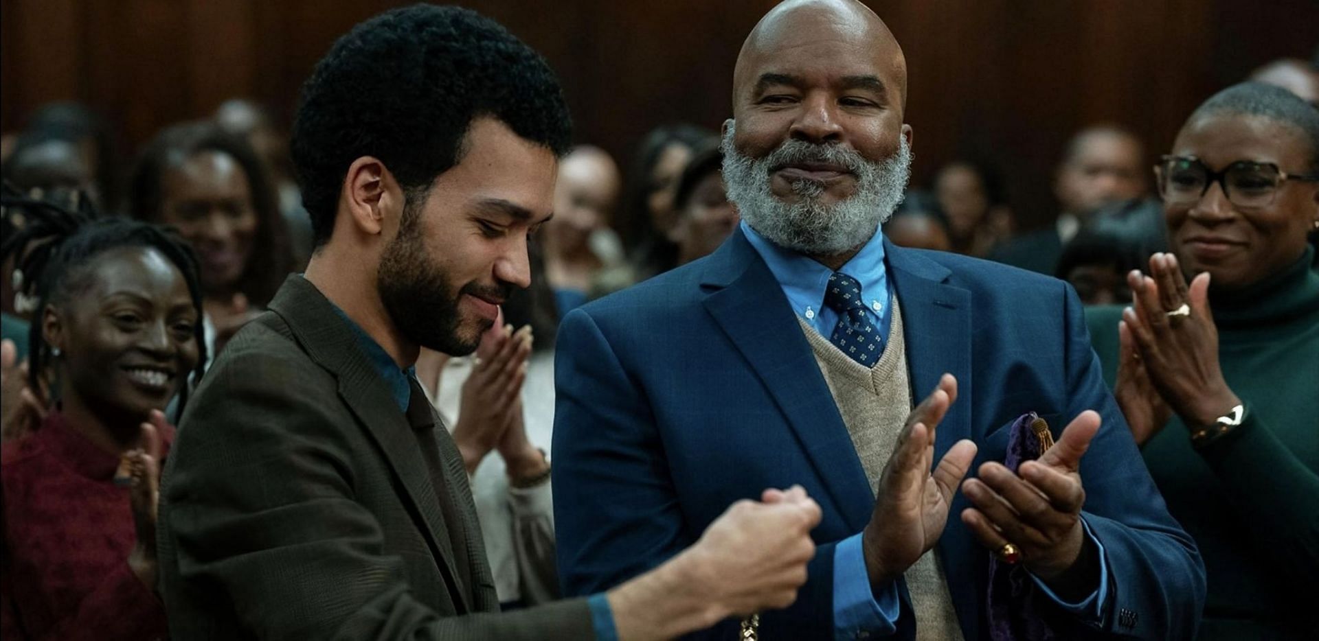 David Alan Grier and Justice Smith in The American Society of Magical Negroes (Image via IMDb)