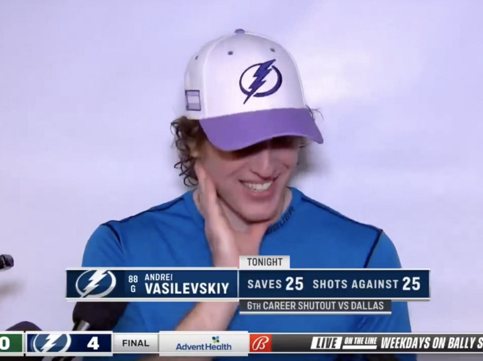 NHL fans left trolling Andrei Vasilevskiy for seemingly farting out loud during post-match interview