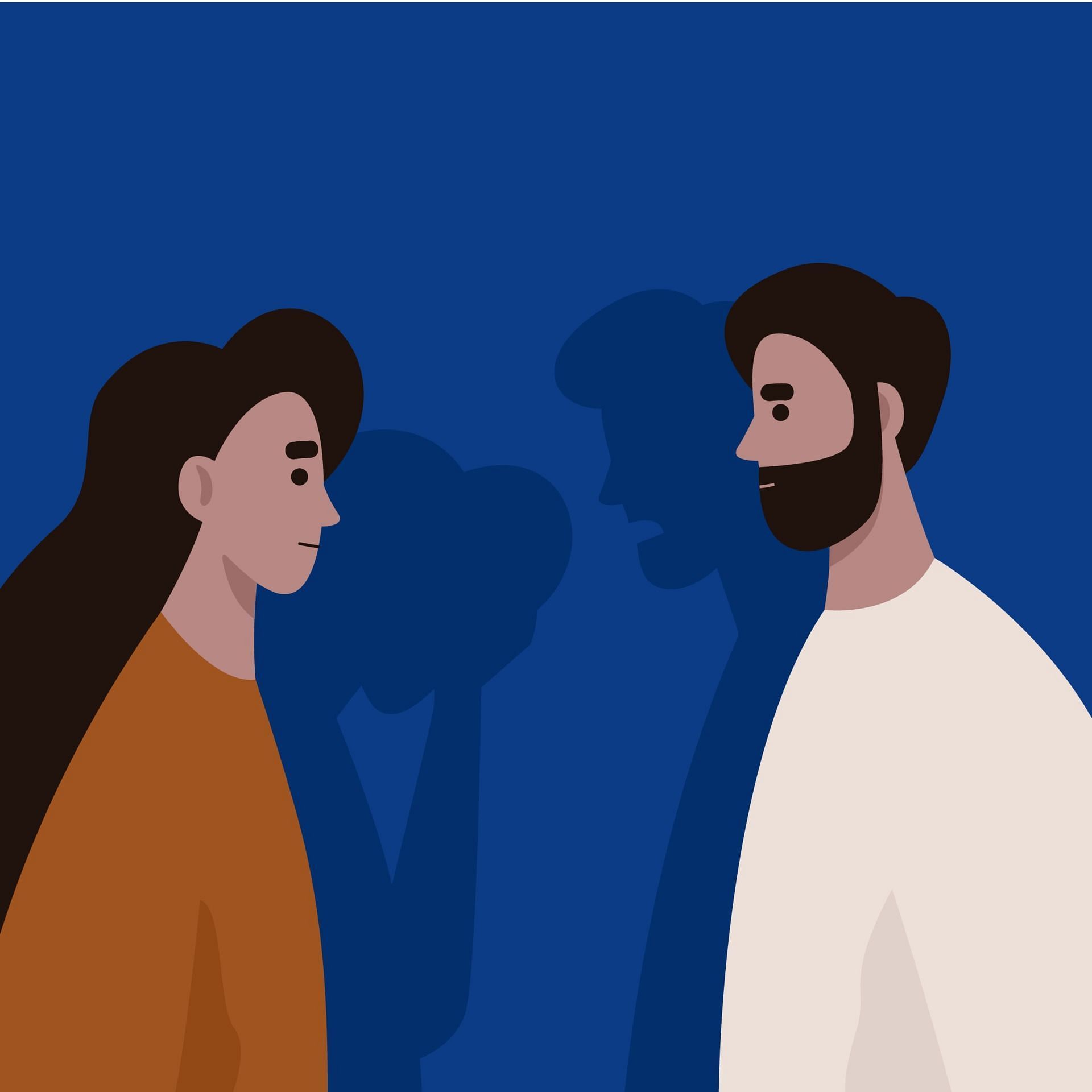 Patterns of gaslighting can be seen between any two people, but is majorly seen between couples. (Image via Vecteezy/ hola illustrations)