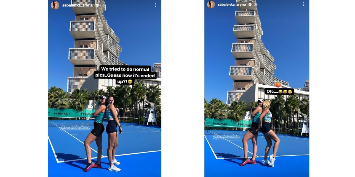 A screen capture of Sabalenka&#039;s Instagram stories