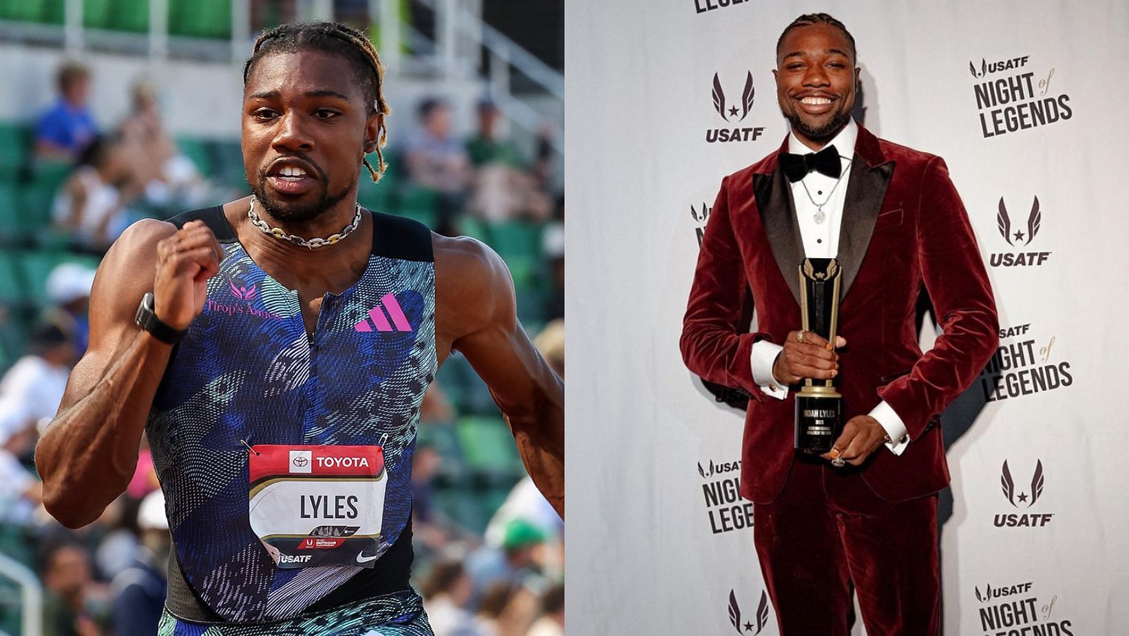 Noah Lyles wqas awarded the Jesse Owens Athlete of the Year on Saturday