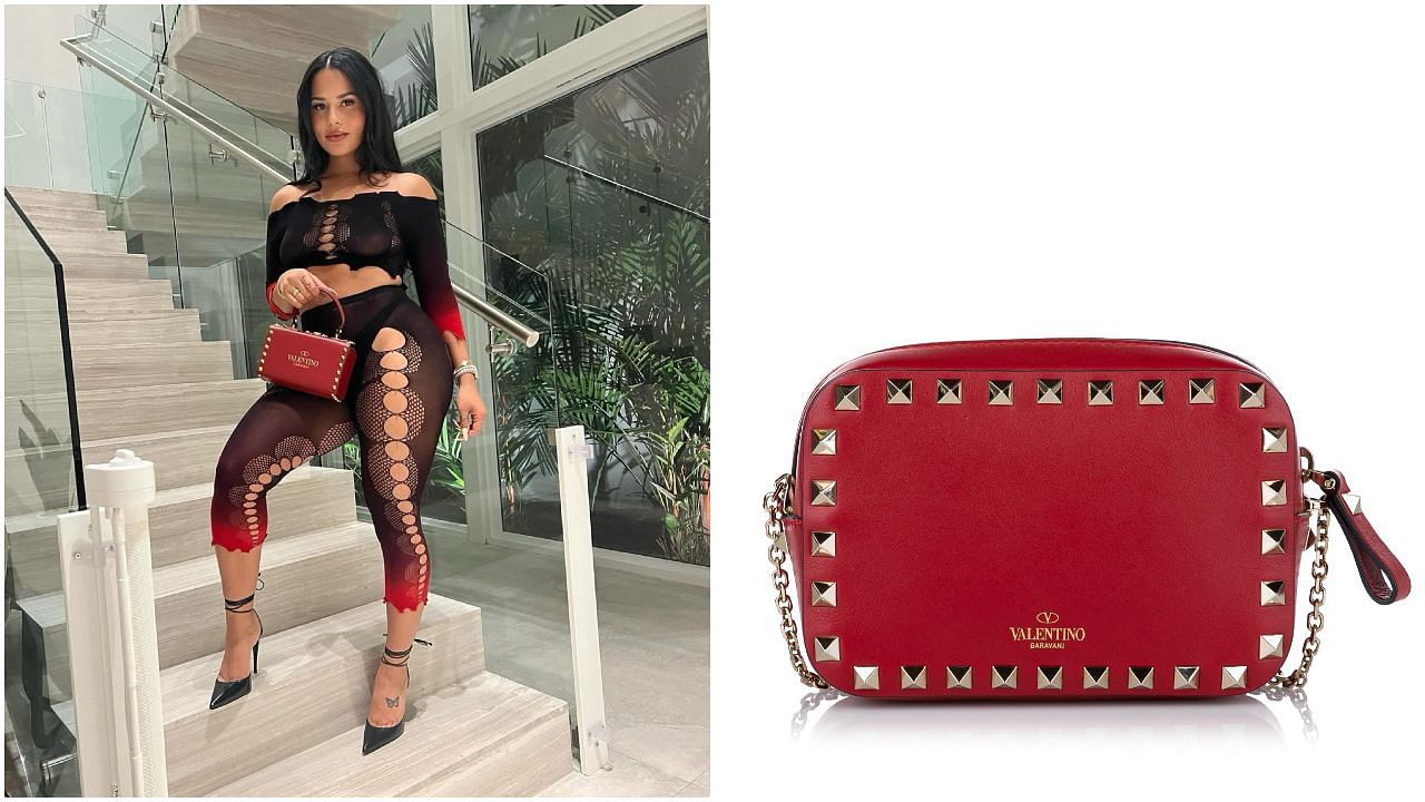 Katya Elise Henry donned the dapper look with the Valentino bag