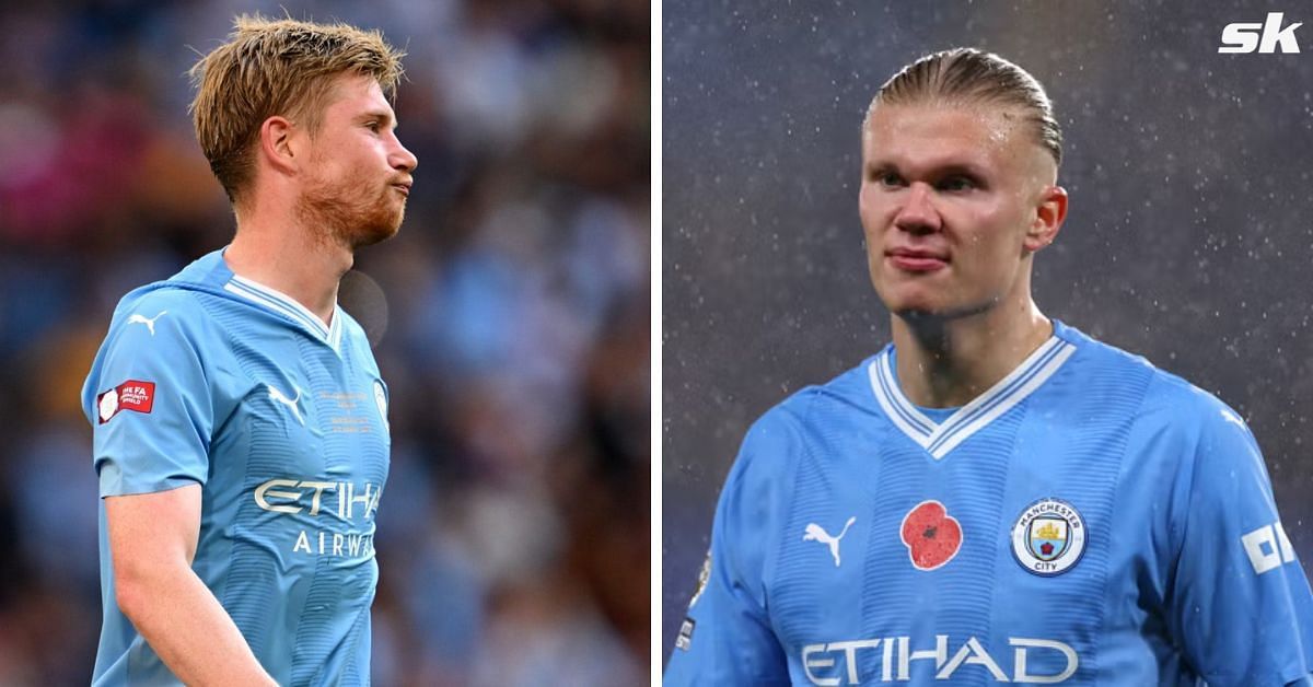 Manchester City duo Kevin De Bruyne and Erling Haaland 