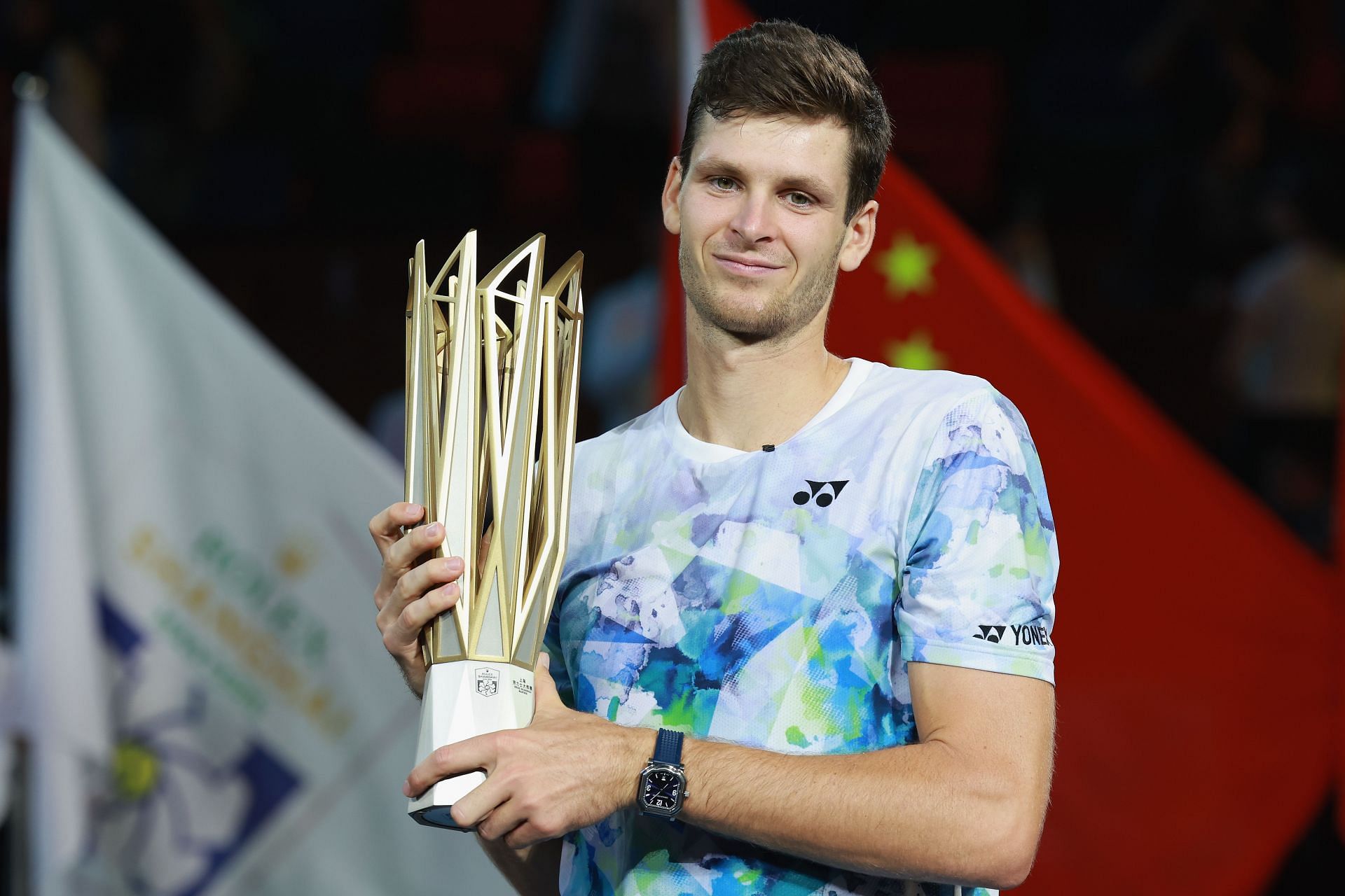 Hubert Hurkacz at the 2023 Shanghai Masters.