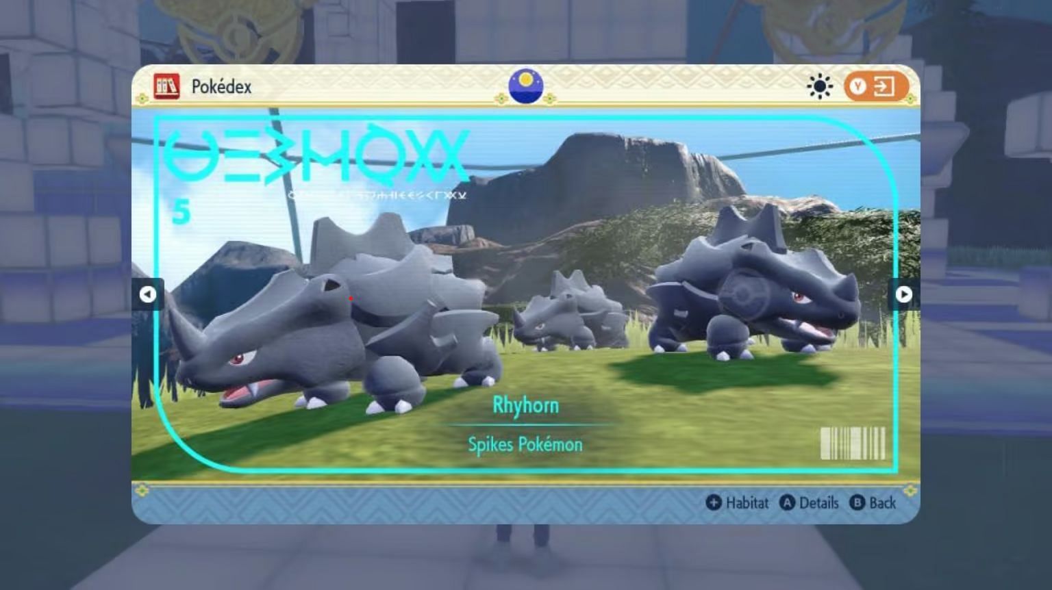 Rhyhorn can be found in the Savanna Biome (Image via Game Freak/The Pokemon Company)