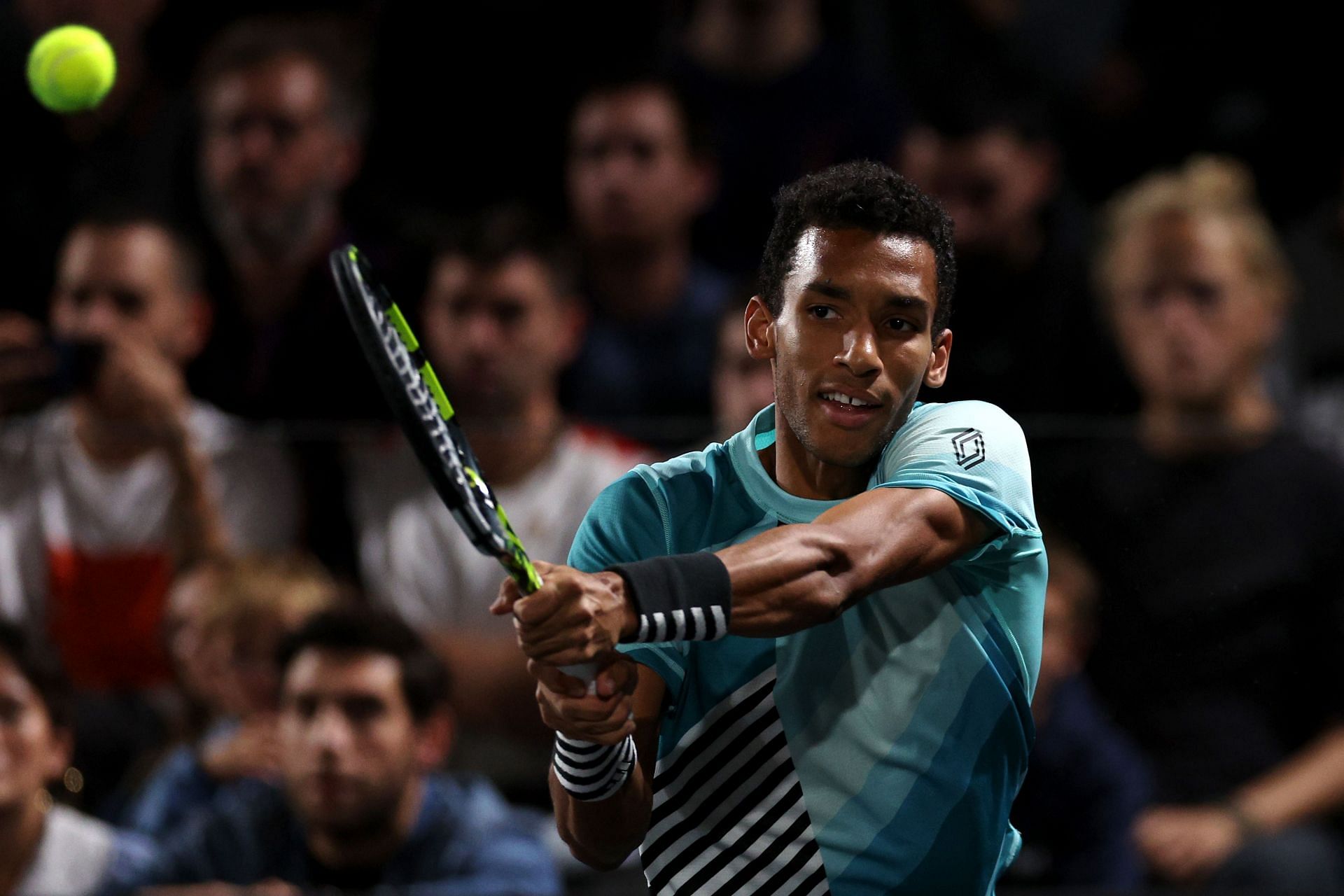 Felix Auger- Aliassime at the 2023 Paris Masters