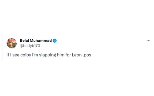 Belal Muhammad's tweet regarding Covington