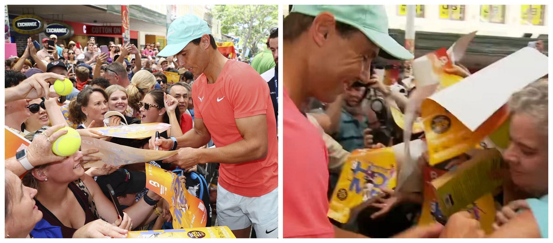 The 37-year-old Spaniard obliged his fans in Brisbane with a public appearance