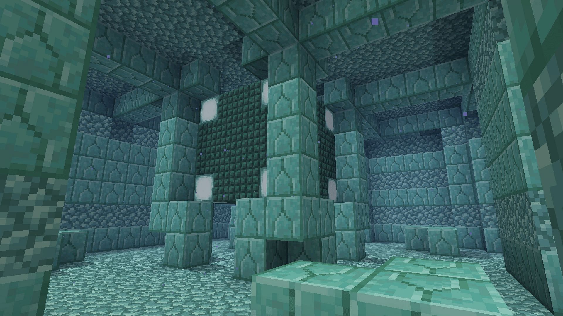 Ocean monuments seem too elaborate to have been constructed by Minecraft&#039;s aquatic mobs (Image via Mojang)