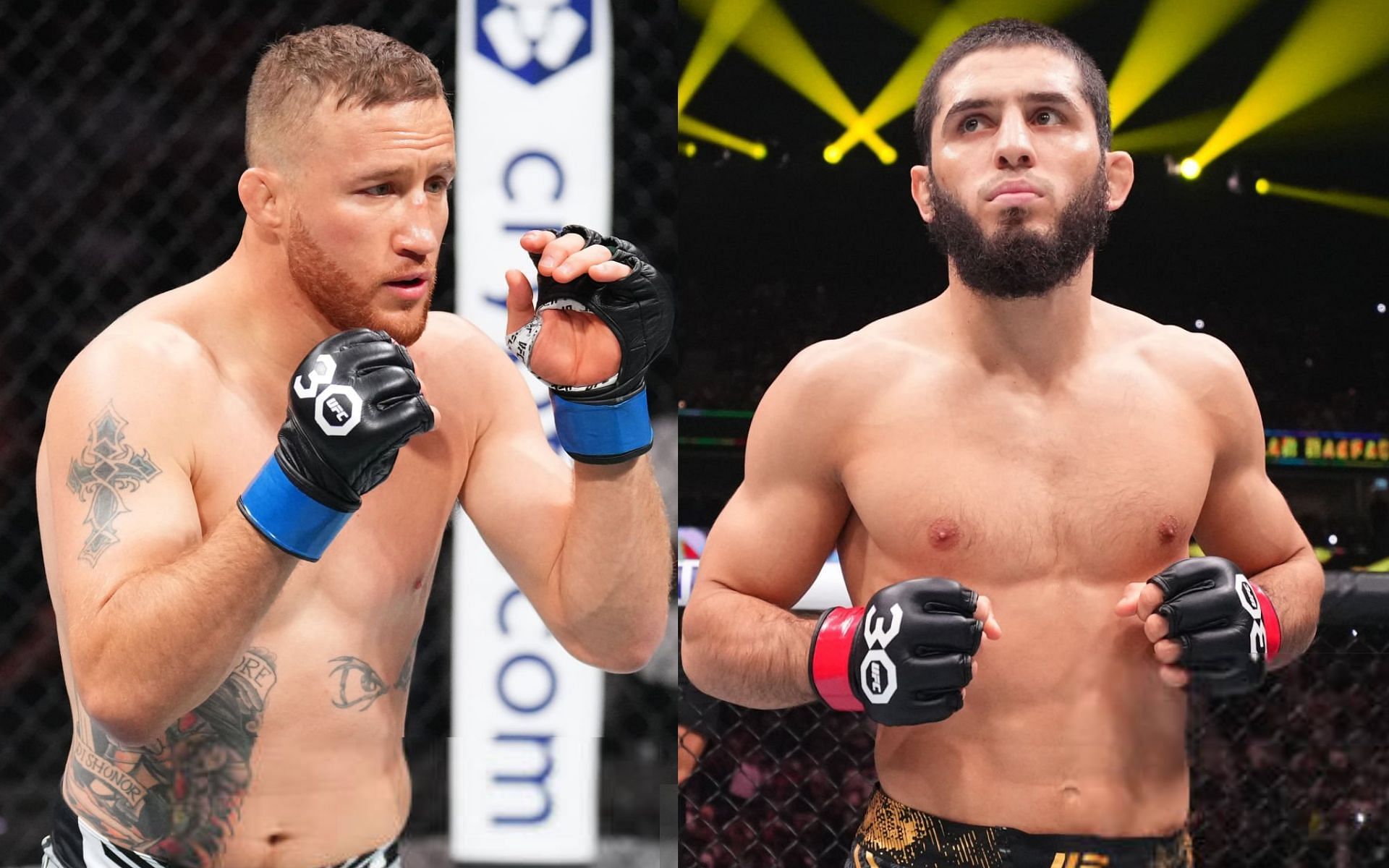 Justin Gaethje (left) is Islam Makhachev&quot;s (right) most dangerous challenge right now, says former teammate [Images Courtesy: @GettyImages]