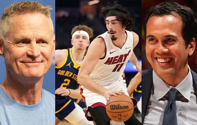 "I love the guy you got": Steve Kerr & Eric Spoelstra tip their hats to each other's draft picks with Jaime Jaquez Jr. & Brandin Podziemski
