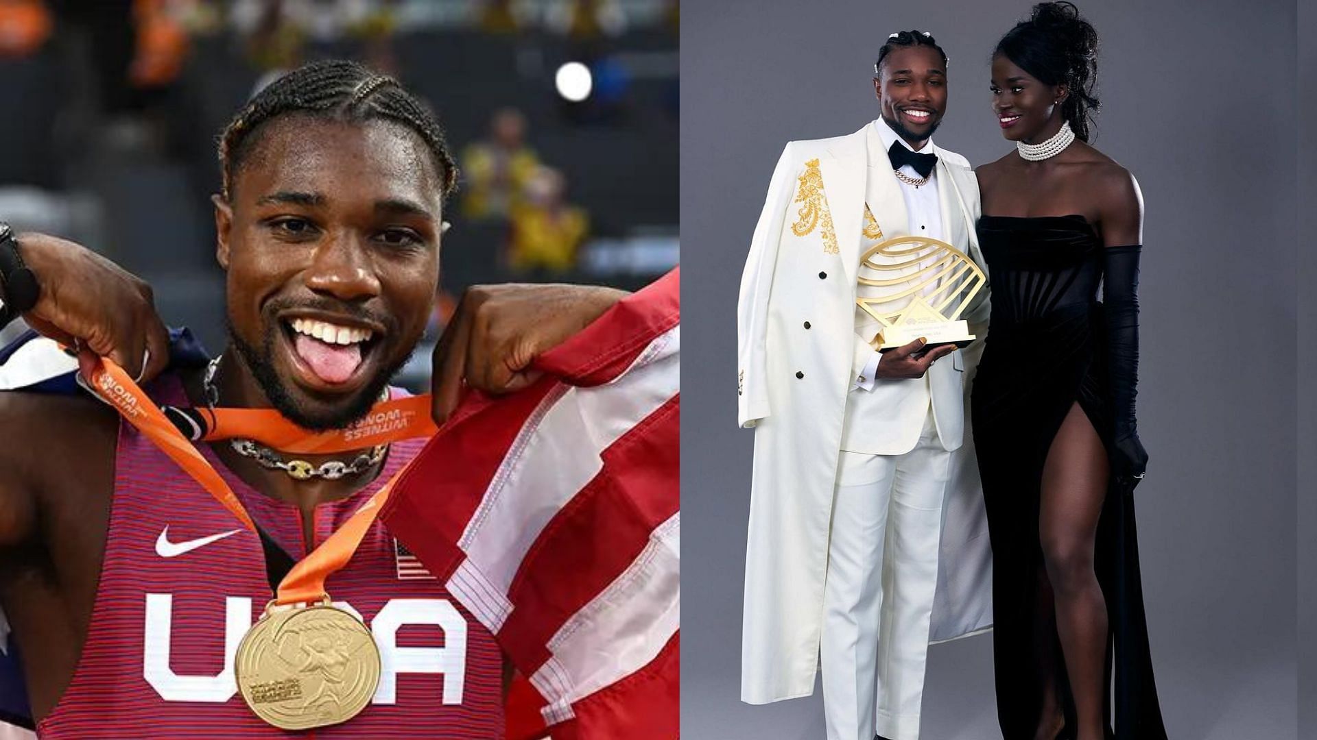 Noah Lyles And Girlfriend Junelle Bromfield Win Family Game For Second ...