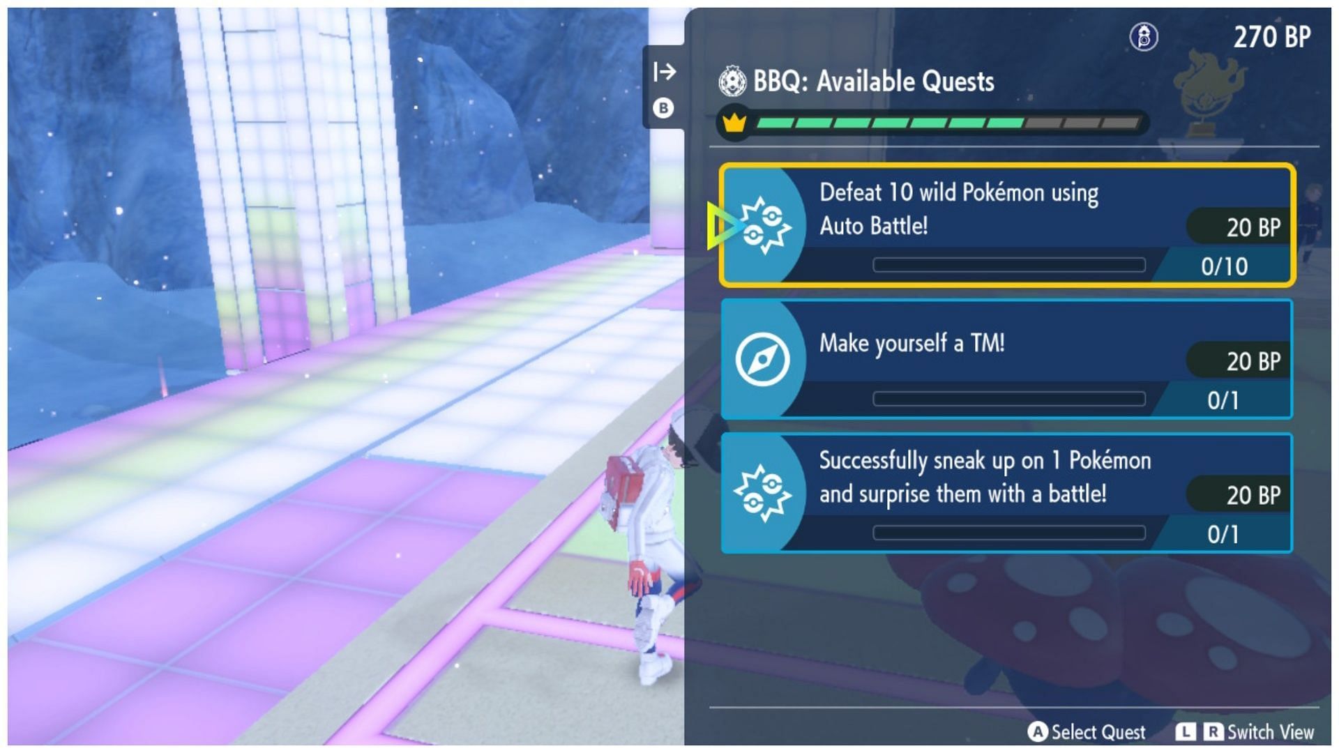 The main gameplay loop is focused on doing daily quests (Image via Game Freak)