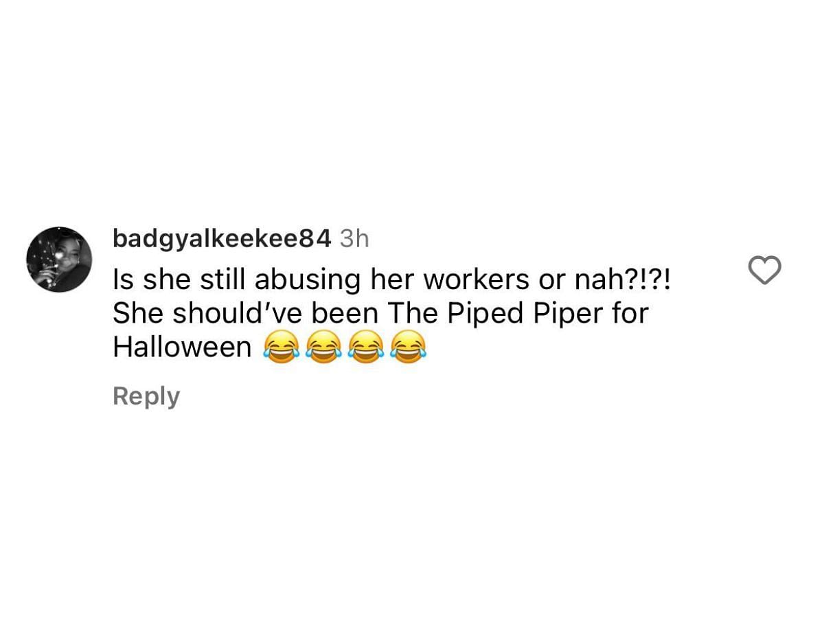 A user questions the allegations (image via @badgyalkeekee84 on Instagram)