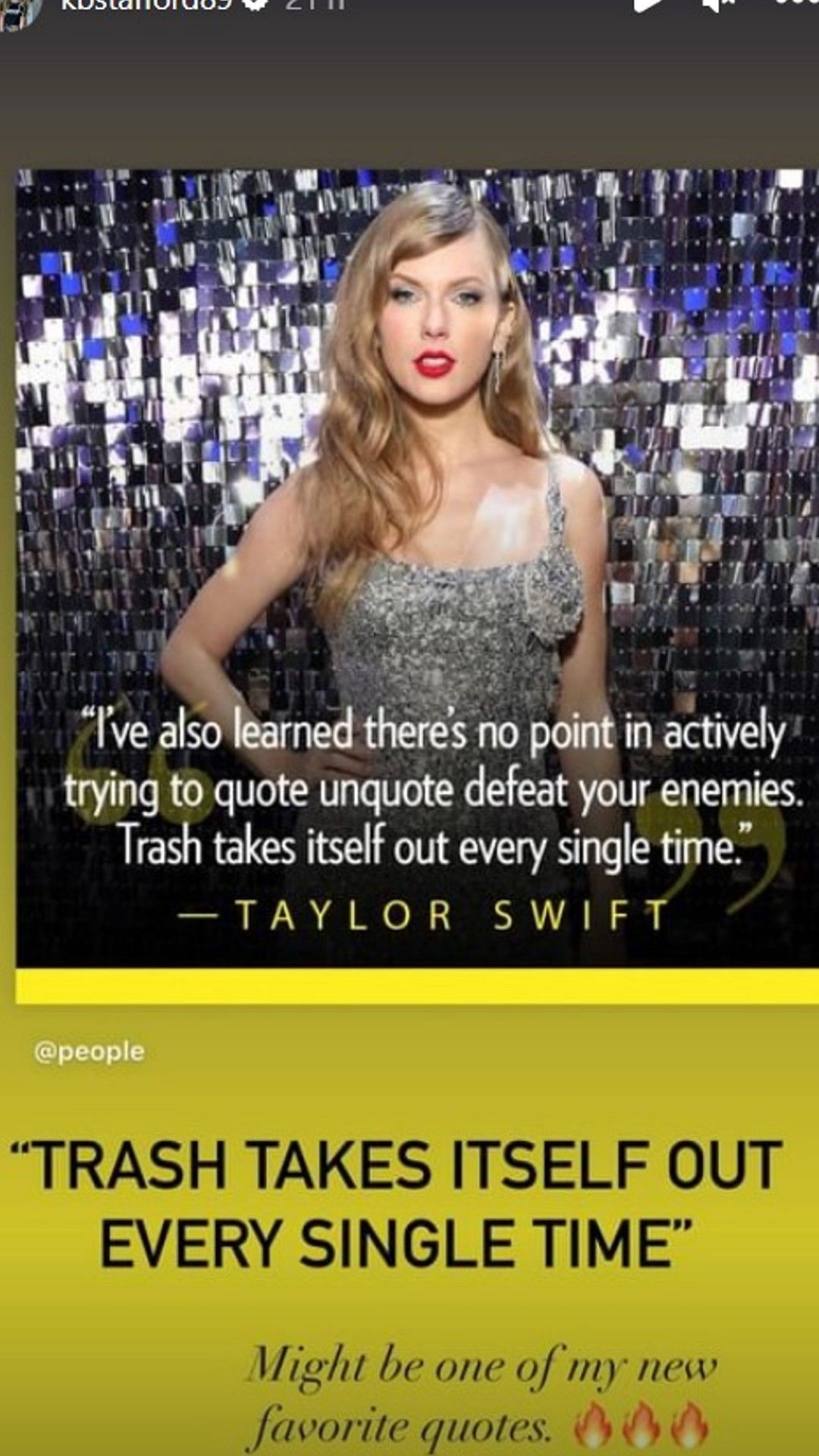 Kelly Stafford shared a post on Instagram supporting Taylor Swift&#039;s sentiments.